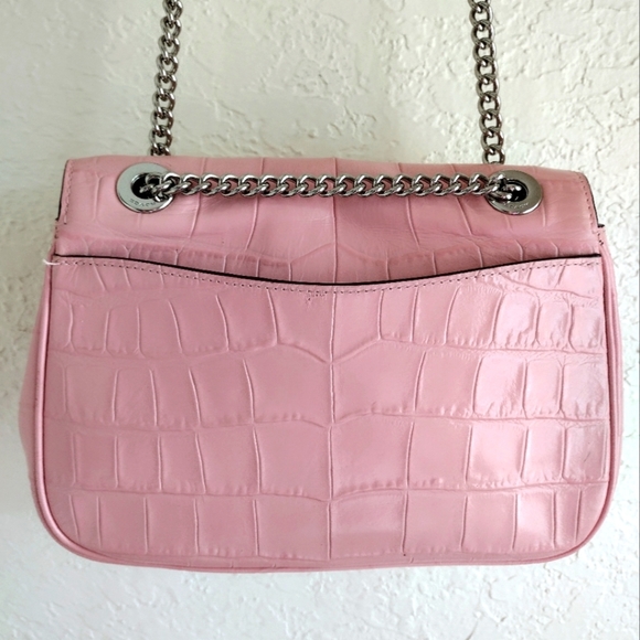 Coach Cassidy Pink Croc Crossbody Bag F38081 - Picture 12 of 17